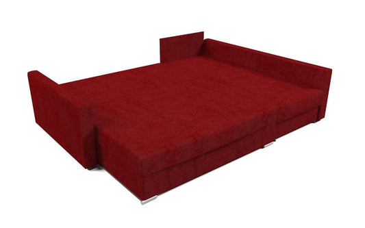 Gergő bordó ágyazható sarokkanapé