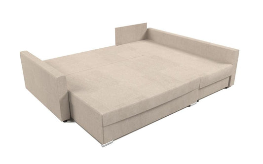 Gergő világosbeige ágyazható sarokkanapé