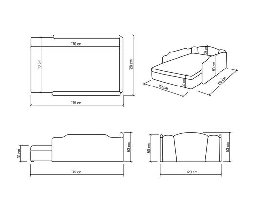 Sötétbarna leesésgátlós francia gyerekágy ágyneműtartóval vízlepergetős bútorszövetből