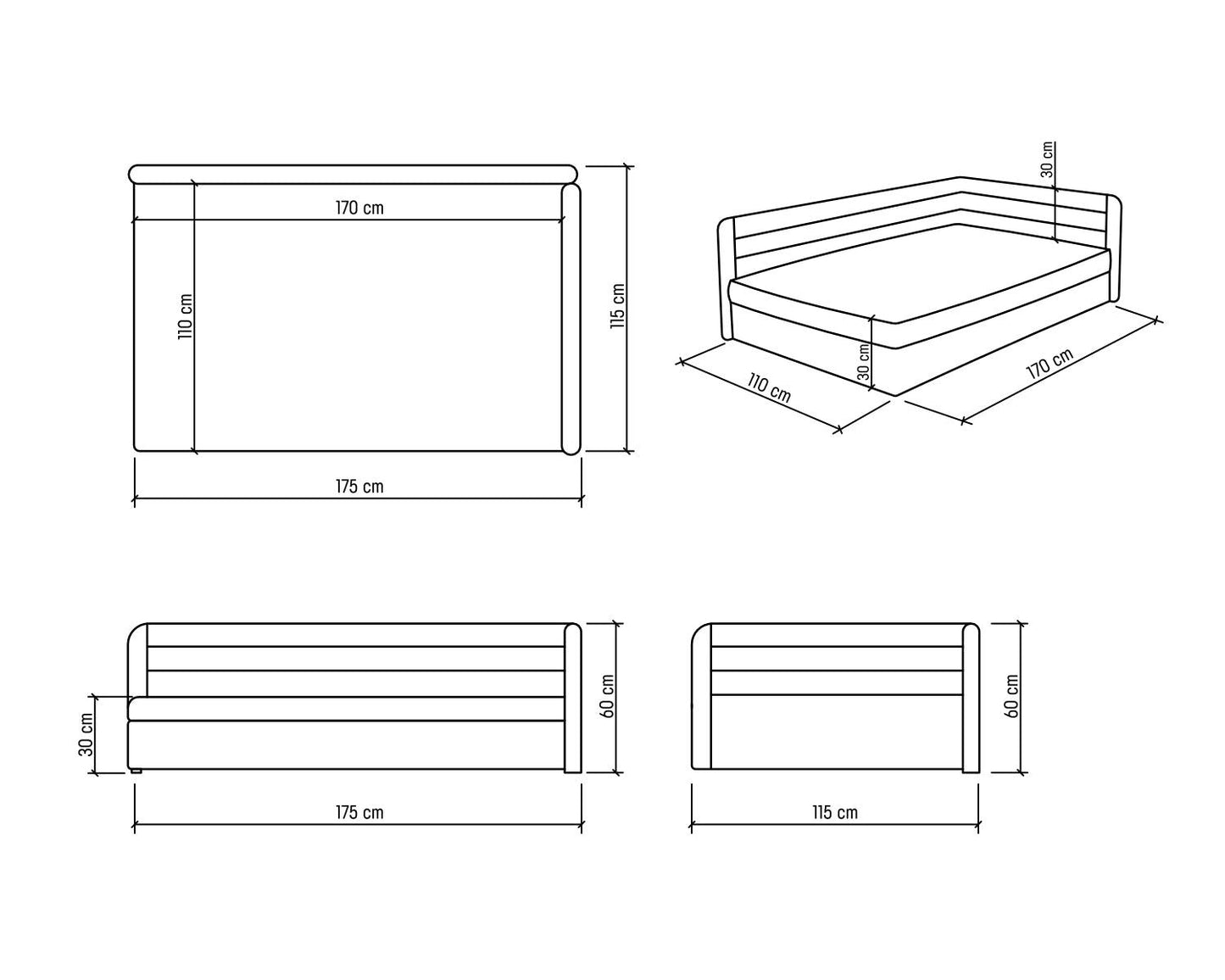 Púderrózsaszín saroktámlás leesésgátlós gyermek franciaágy ágyneműtartóval vízlepergetős bútorszövetből