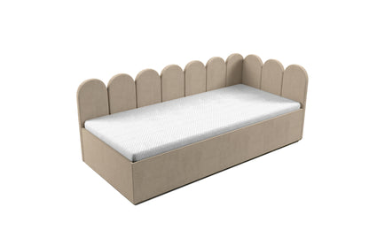 Luna saroktámlás heverő szürkés beige színben