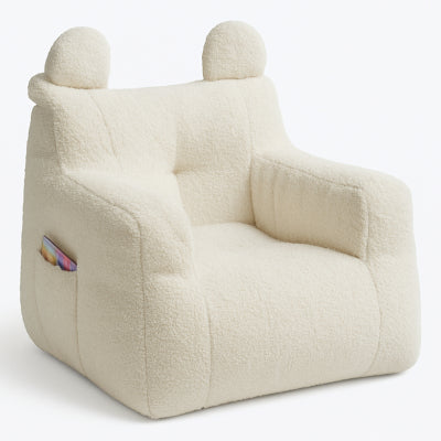 Teddy anyagú macifüles beige gyerekfotel